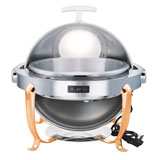精工 TCS2403 温控可视镀金球型宴会餐炉 自助餐炉