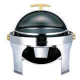 英峰 YFL03 L型镀铬球顶全翻盖宴会餐炉 自助餐炉