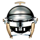 英峰YFM05 M型镀金球顶全翻盖豪华宴会餐炉 自助餐炉
