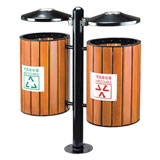 江南 GPX-120 环保分类垃圾桶（防腐樟子松木）