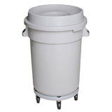 白云 AF382/AF07504 圆形漏斗盖垃圾桶（灰色，120升）